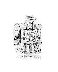 925 Sterling Silver Charms,Charms for Pandora Charm Bracelet,Pandora Charms,Angel of Love Clear CZ Charm,Charms for Bracelet