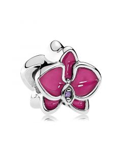 Charms for Pandora Charm Bracelet,For Pandora Charm Bracelet,Pink Orchid Charm,Charms for Bracelet,Pandora Charms,925 Sterling Silver Charms
