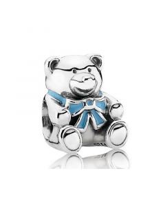 925 Sterling Silver Charms,Baby Boy Blue Teddy Bear,Pandora Charms,Charms for Pandora Charm Bracelet,Charms for Bracelet