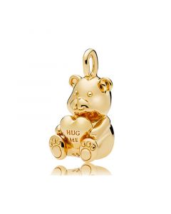 925 Sterling Silver Charms,Charms for Pandora Charm Bracelet,Charms for Bracelet,Golden Theodore Bear Pendant,Pandora Charms