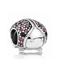 925 Sterling Silver Charms,Charms for Pandora Charm Bracelet,Charms for Bracelet,Sparkling Pave CZ Ladybug Charm,Pandora Charms