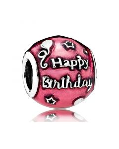 Charms for Pandora Charm Bracelet,925 Sterling Silver Charms,Pandora Charms,Charms for Bracelet,Happy Birthday To You Red Enamel Charm