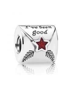 Charms for Pandora Charm Bracelet,925 Sterling Silver Charms,Pandora Charms,Charms for Bracelet,Letter To Santa Charm with Red Enamel Star