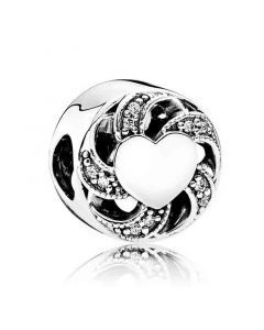 925 Sterling Silver Charms,Ribbon Heart Charm,Charms for Bracelet,Pandora Charms,Charms for Pandora Charm Bracelet