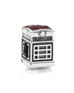 Telephone Box British Charm,Charms for Pandora Charm Bracelet,925 Sterling Silver Charms,Pandora Charms,Charms for Bracelet