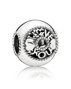 925 Sterling Silver Charms,Charms for Pandora Charm Bracelet,I Love You Openwork Charm,Charms for Bracelet,Pandora Charms