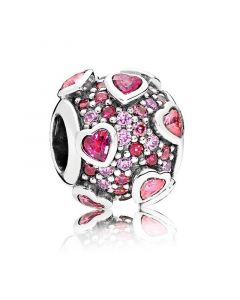 925 Sterling Silver Charms,Red CZ Explosion of Love Charm,Charms for Pandora Charm Bracelet,Charms for Bracelet,Pandora Charms