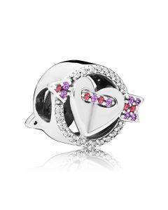 Pandora Charms,Charms for Bracelet,Sparkling Arrow & Heart Charm,Charms for Pandora Charm Bracelet,925 Sterling Silver Charms