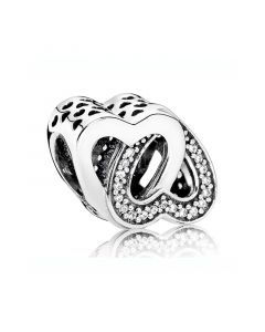 Entwined Love with Clear CZ Charm,Charms for Pandora Charm Bracelet,Pandora Charms,925 Sterling Silver Charms,Charms for Bracelet