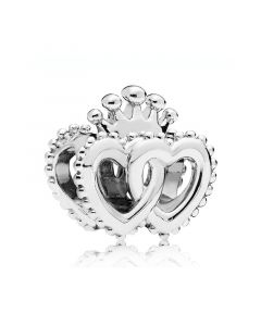 Pandora Charms,Charms for Bracelet,Crown & Interwined Hearts Charm,Charms for Pandora Charm Bracelet,925 Sterling Silver Charms