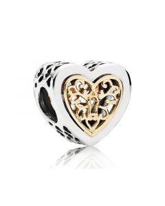 Charms for Pandora Charm Bracelet,Charms for Bracelet,925 Sterling Silver Charms,Openwork Filigree Heart Charm,Pandora Charms