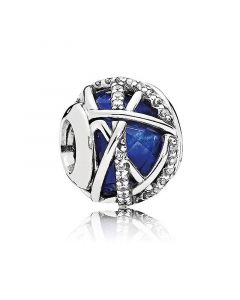 Pandora Charms,Charms for Pandora Charm Bracelet,925 Sterling Silver Charms,Charms for Bracelet,Galaxy Royal Blue Crystal Clear CZ Charm