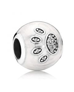 Charms for Pandora Charm Bracelet,925 Sterling Silver Charms,Pandora Charms,I Love Pets Charm with Silver Enamel and Cubic Zirconia