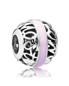 Degrees of Love with Powder Pink Enamel Charm,925 Sterling Silver Charms,Pandora Charms,Charms for Pandora Charm Bracelet