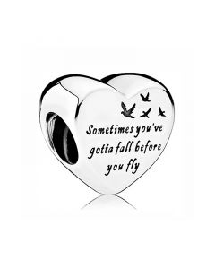 Heart of Freedom Charm,Pandora Charms,925 Sterling Silver Charms,Charms for Bracelet,Charms for Pandora Charm Bracelet