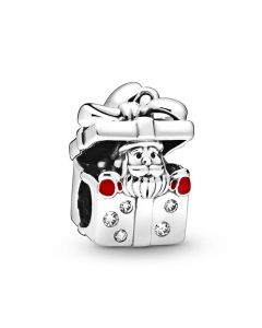 Charms for Pandora Charm Bracelet,Charms for Bracelet,925 Sterling Silver Charms,Santa in a Giftbox Charm,Pandora Charms