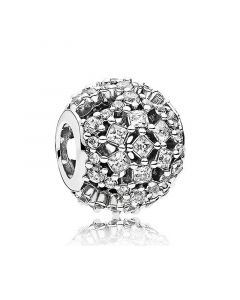 Pandora Charms,Charms for Pandora Charm Bracelet,Snow Flurry Clear CZ Charm,Charms for Bracelet,925 Sterling Silver Charms