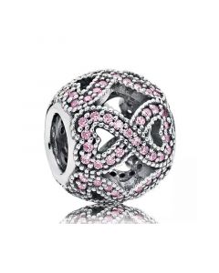 Pandora Charms,Infinity Love Openwork Charm with Pink Cubic Zirconia,925 Sterling Silver Charms,Charms for Pandora Charm Bracelet