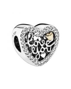Pandora Charms,Charms for Pandora Charm Bracelet,925 Sterling Silver Charms,Love Script Heart Charm,Charms for Bracelet