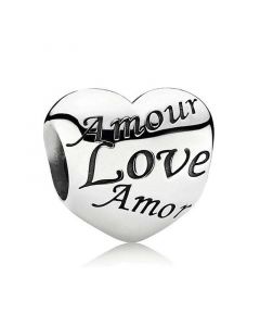 Language of Love Charm,925 Sterling Silver Charms,Charms for Bracelet,Charms for Pandora Charm Bracelet,Pandora Charms