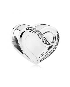 Charms for Pandora Charm Bracelet,Pandora Charms,Charms for Bracelet,Heart Love Ribbon Zircon Bead Charm,925 Sterling Silver Charms