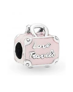 Charms for Bracelet,Charms for Pandora Charm Bracelet,925 Sterling Silver Charms,Pink Travel Bag Charm,Pandora Charms