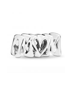 Mom Script Charm,Pandora Charms,925 Sterling Silver Charms,Charms for Pandora Charm Bracelet,For Pandora Charm Bracelet,Charms for Bracelet