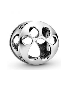 925 Sterling Silver Charms,Pandora Charms,Charms for Pandora Charm Bracelet,Openwork Paw Print Charm,Charms for Bracelet