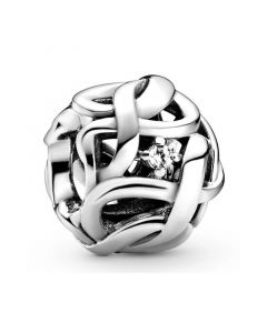 925 Sterling Silver Charms,Openwork Woven Infinity Charm,Pandora Charms,Charms for Bracelet,Charms for Pandora Charm Bracelet