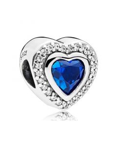Charms for Bracelet,Pandora Charms,Blue Sparkling Love Charm,Charms for Pandora Charm Bracelet,925 Sterling Silver Charms