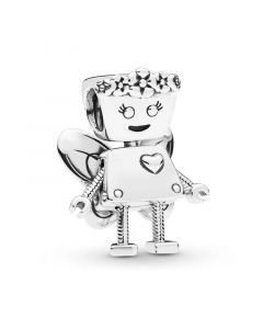 925 Sterling Silver Charms,Pandora Charms,Charms for Bracelet,For Pandora Charm Bracelet,Charms for Pandora Charm Bracelet,Floral Bella Bot