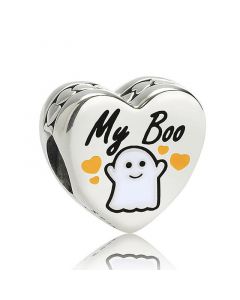 Charms for Pandora Charm Bracelet,Pandora Charms,925 Sterling Silver Charms,Charms for Bracelet,My Boo Ghost Heart Halloween Charm