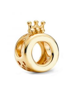 Charms for Bracelet,Golden Crown O Openwork Charm,Charms for Pandora Charm Bracelet,Pandora Charms,925 Sterling Silver Charms