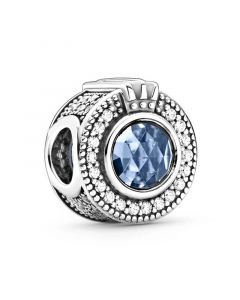 Charms for Pandora Charm Bracelet,925 Sterling Silver Charms,Charms for Bracelet,Pandora Charms,Sparkling Blue Crown O Charm