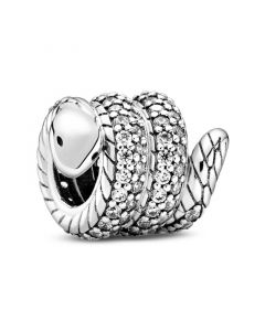 Sparkling Wrapped Snake Charm,Charms for Bracelet,Charms for Pandora Charm Bracelet,Pandora Charms,925 Sterling Silver Charms