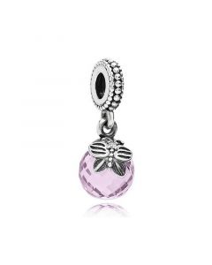 925 Sterling Silver Charms,Pandora Charms,Butterfly Pink CZ Pendant Charm,Charms for Pandora Charm Bracelet,Charms for Bracelet