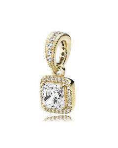 Golden Timeless Elegance Clear CZ Pendant,Charms for Pandora Charm Bracelet,Pandora Charms,925 Sterling Silver Charms,Charms for Bracelet