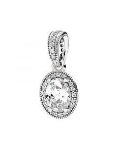 Charms for Bracelet,Pandora Charms,Charms for Pandora Charm Bracelet,Vintage Elegance Pendant with Clear CZ,925 Sterling Silver Charms