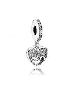 925 Sterling Silver Charms,Pandora Charms,Charms for Pandora Charm Bracelet,I Love My Mom Dangle Charm,Charms for Bracelet