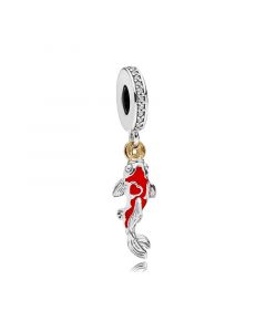 925 Sterling Silver Charms,Good Fortune Carp Fish Charm,Charms for Pandora Charm Bracelet,Charms for Bracelet,Pandora Charms
