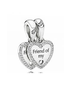 Hearts of Friendship Split Charm,Charms for Pandora Charm Bracelet,Charms for Bracelet,925 Sterling Silver Charms,Pandora Charms