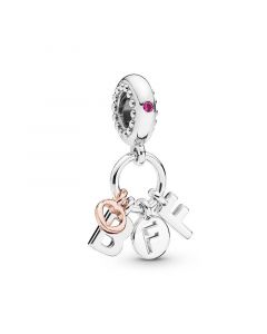 925 Sterling Silver Charms,Pandora Charms,Charms for Pandora Charm Bracelet,Charms for Bracelet,Best Friends Forever Dangle Charm