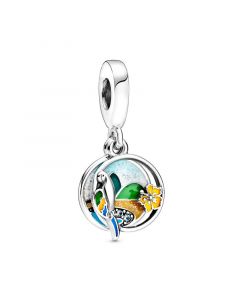 925 Sterling Silver Charms,Pandora Charms,Charms for Pandora Charm Bracelet,Brazil Beach Parrot Dangle Charm,Charms for Bracelet