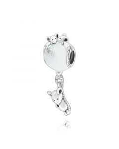 925 Sterling Silver Charms,Mouse & Balloon Pendant Charm,Charms for Pandora Charm Bracelet,Pandora Charms,Charms for Bracelet