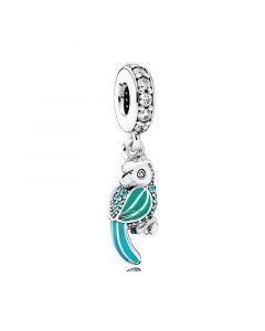 Charms for Pandora Charm Bracelet,Pave Parrot Dangle Charm,Charms for Bracelet,925 Sterling Silver Charms,Pandora Charms