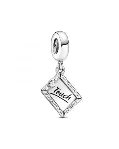Teacher Chalkboard Dangle Charm,Charms for Bracelet,Pandora Charms,925 Sterling Silver Charms,Charms for Pandora Charm Bracelet