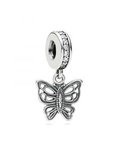 Vintage butterfly pendant charm,925 Sterling Silver Charms,Pandora Charms,Charms for Pandora Charm Bracelet,Charms for Bracelet