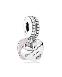 Charms for Pandora Charm Bracelet,Pandora Charms,925 Sterling Silver Charms,Mother Daughter Hearts Enamel CZ Dangle,Charms for Bracelet