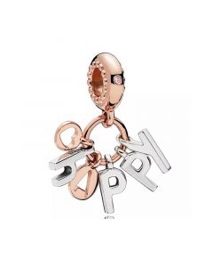 Charms for Pandora Charm Bracelet,Pandora Charms,925 Sterling Silver Charms,Rose Be Happy Dangle Charm,Charms for Bracelet