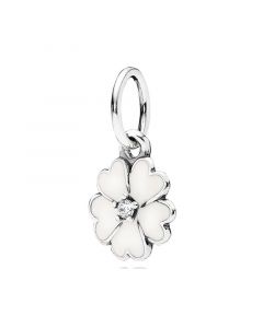 White Primrose Flower Pendant,925 Sterling Silver Charms,Pandora Charms,Charms for Pandora Charm Bracelet,Charms for Bracelet